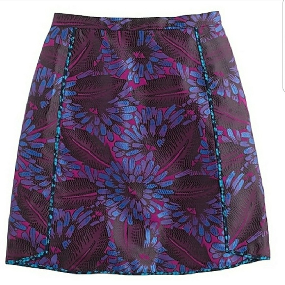 J. Crew Dresses & Skirts - J. Crew Midnight Floral Jacquard Mini Skirt Size 4